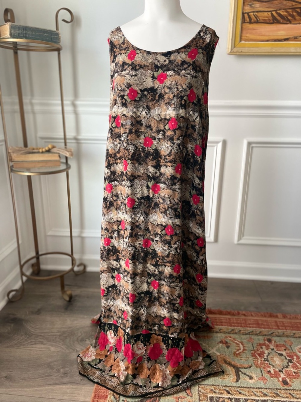 90’s Floral Print Maxi Dress